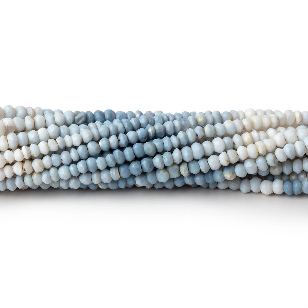 3mm Shaded Owyhee Denim Opal Faceted Rondelle Beads 13 inch 160 pieces