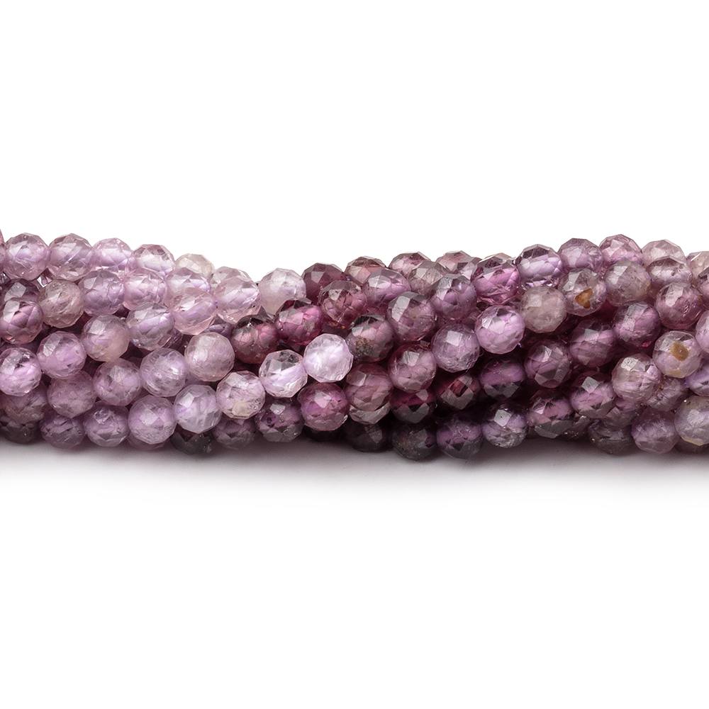 3mm Shaded Purple Spinel Micro Faceted Round Beads 12.5 inch 96 pieces AA