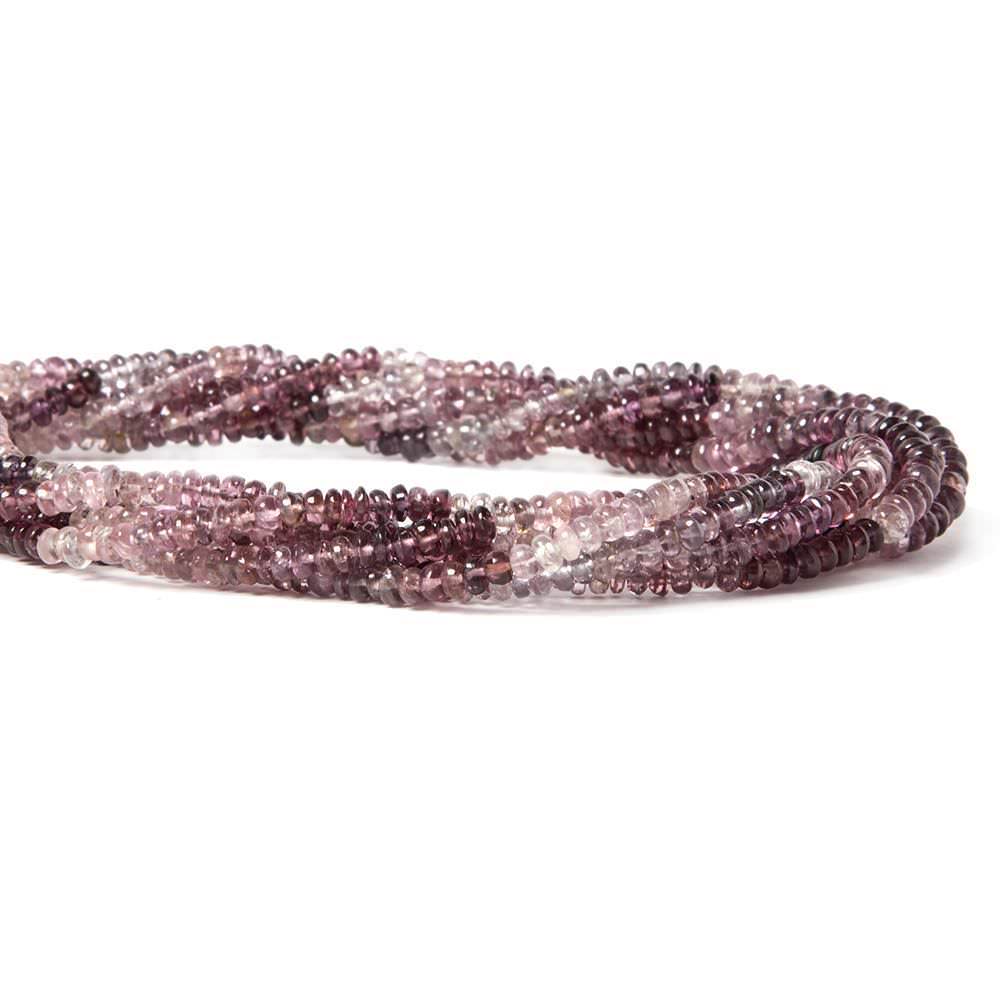 3mm Shaded Purple Spinel Plain Rondelle Beads 16 inch 130 pieces