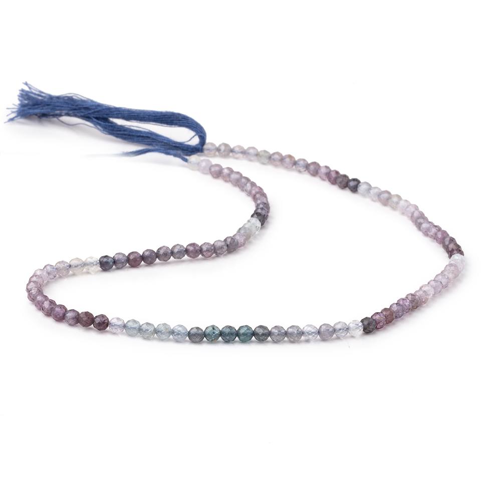 3mm Shaded Purple & Violet Spinel Micro Faceted Round Beads 12.5 inch 96 pieces AA