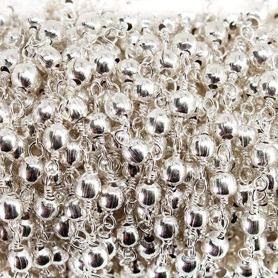 3mm Silver plated plain round Silver plated Chain by the foot