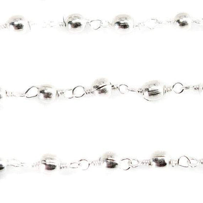 3mm Silver plated plain round Silver plated Chain by the foot