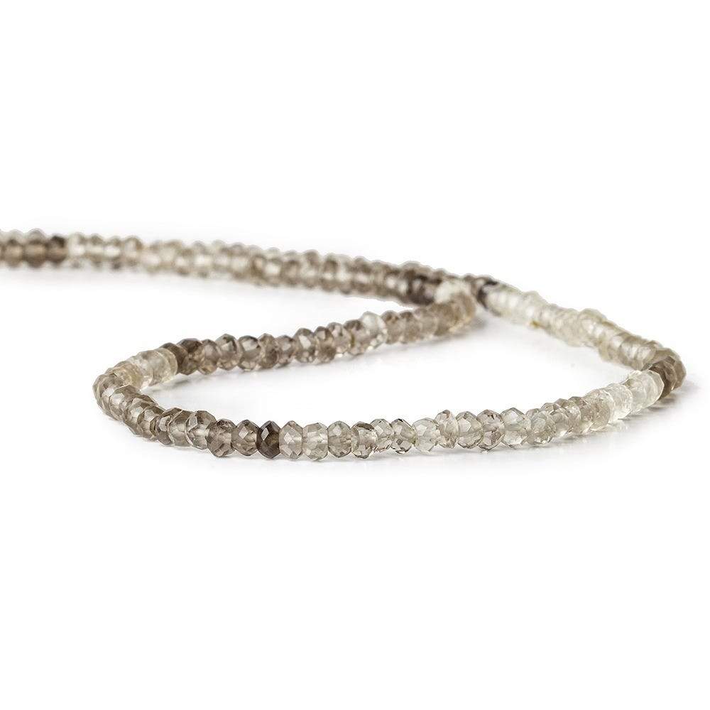 3mm Smoky Quartz Faceted Rondelle Beads 14 inch 170 pieces