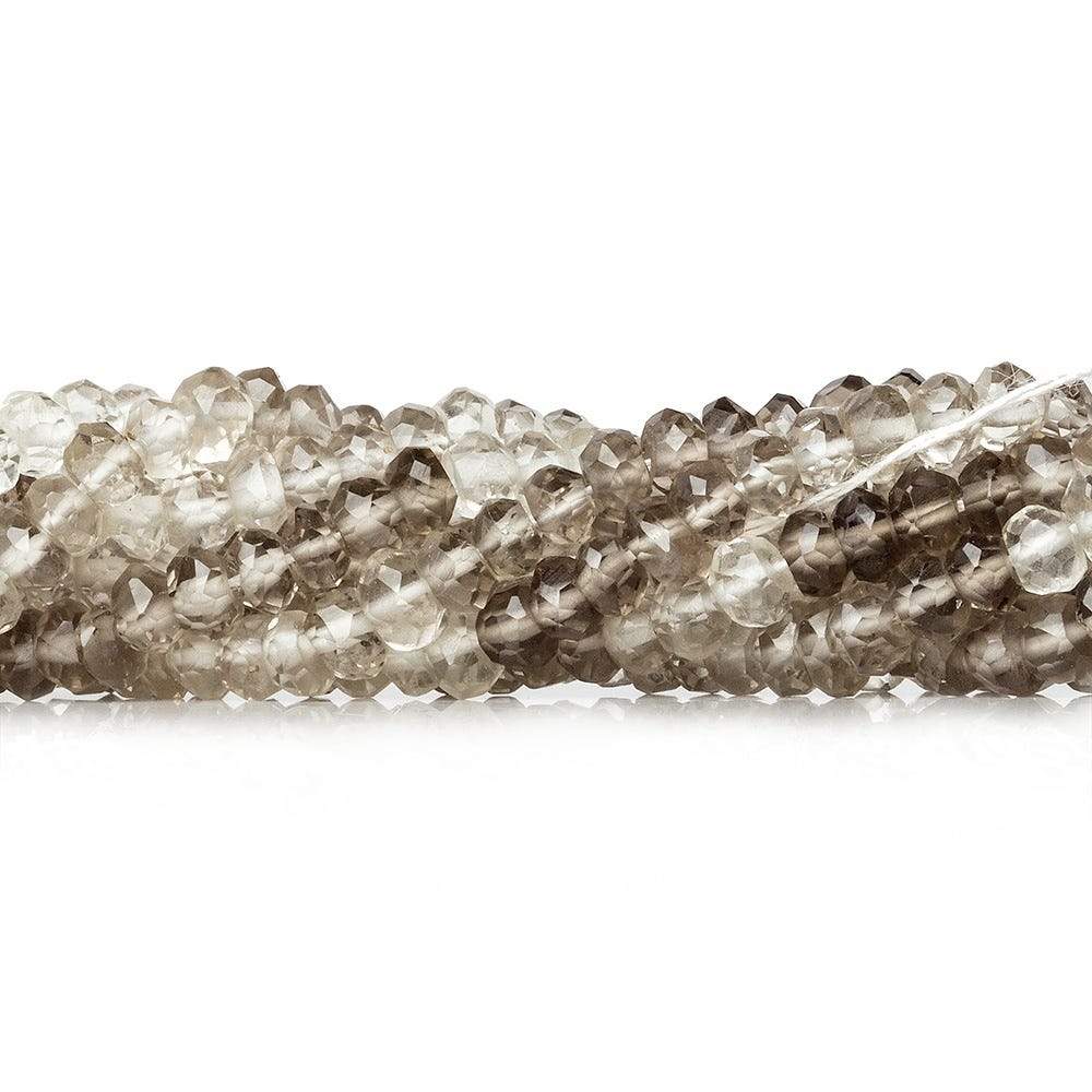 3mm Smoky Quartz Faceted Rondelle Beads 14 inch 170 pieces