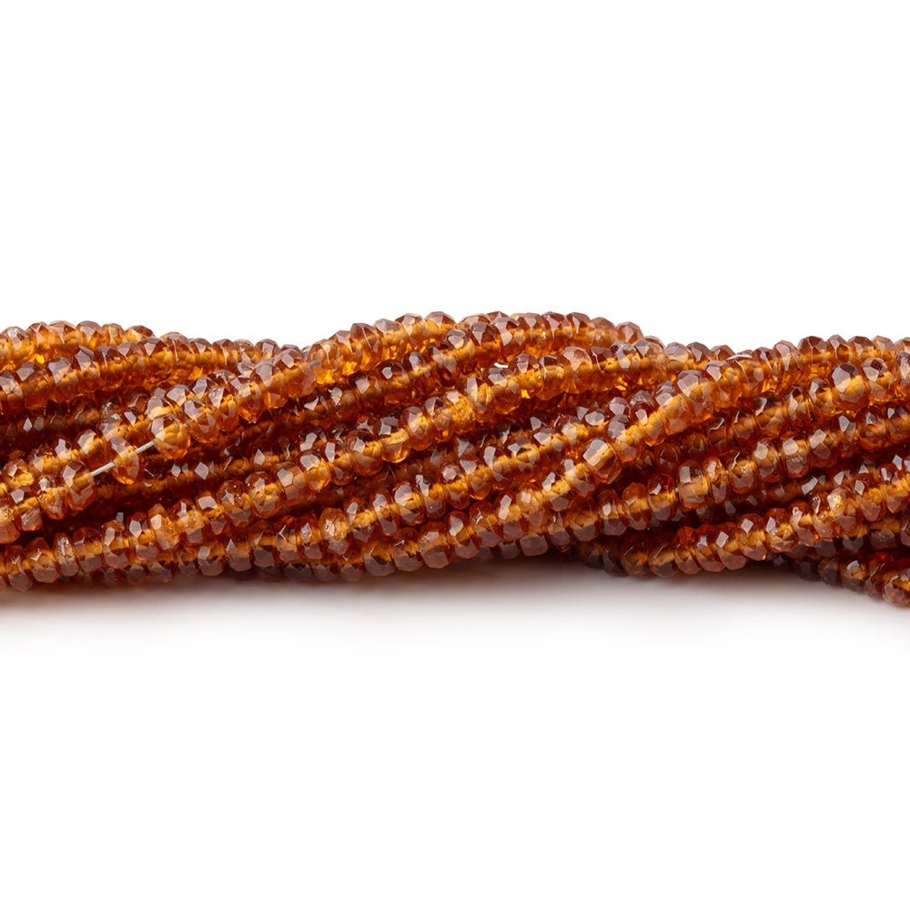 3mm Spessartite Garnet Faceted Rondelle Beads 16 inch 225 pieces AAA