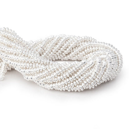 3mm Sterling Silver Plain Disc 8 inch 130 beads