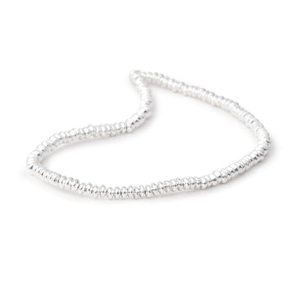 3mm Sterling Silver Plain Disc 8 inch 130 beads