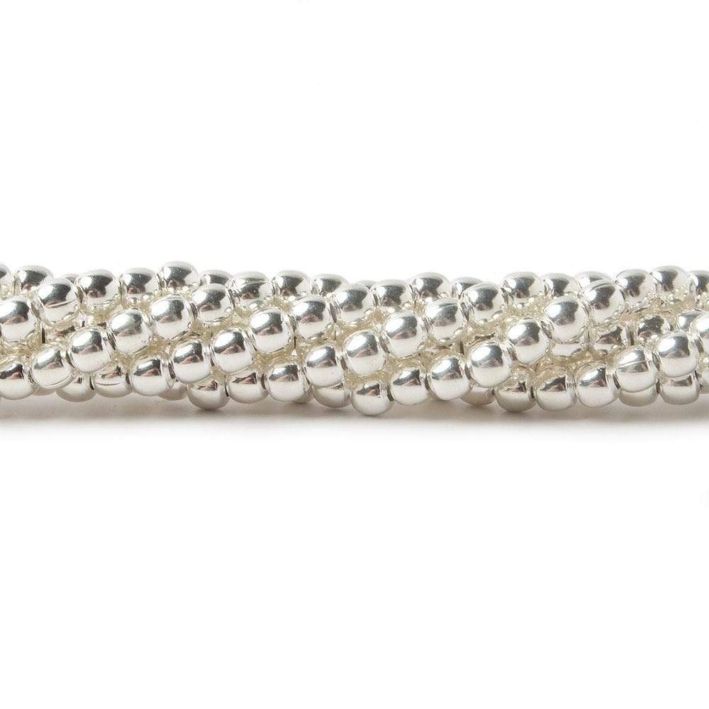 3mm Sterling Silver Plain Round 8 inch 68 beads