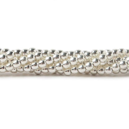 3mm Sterling Silver Plain Round 8 inch 68 beads