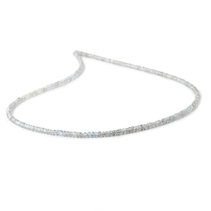 3mm Stormy Grey Sapphire Faceted Rondelle Beads 16 inch 210 pieces