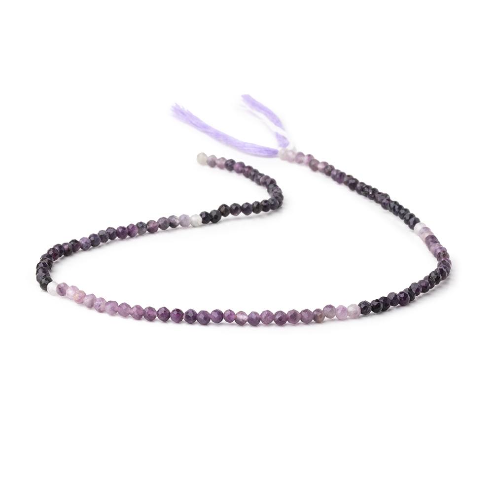 3mm Sugilite Micro Faceted Rondelle Beads 12.25 inch 114 pieces