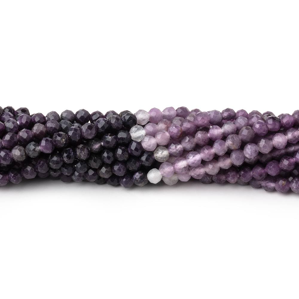 3mm Sugilite Micro Faceted Rondelle Beads 12.25 inch 114 pieces