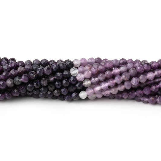 3mm Sugilite Micro Faceted Rondelle Beads 12.25 inch 114 pieces