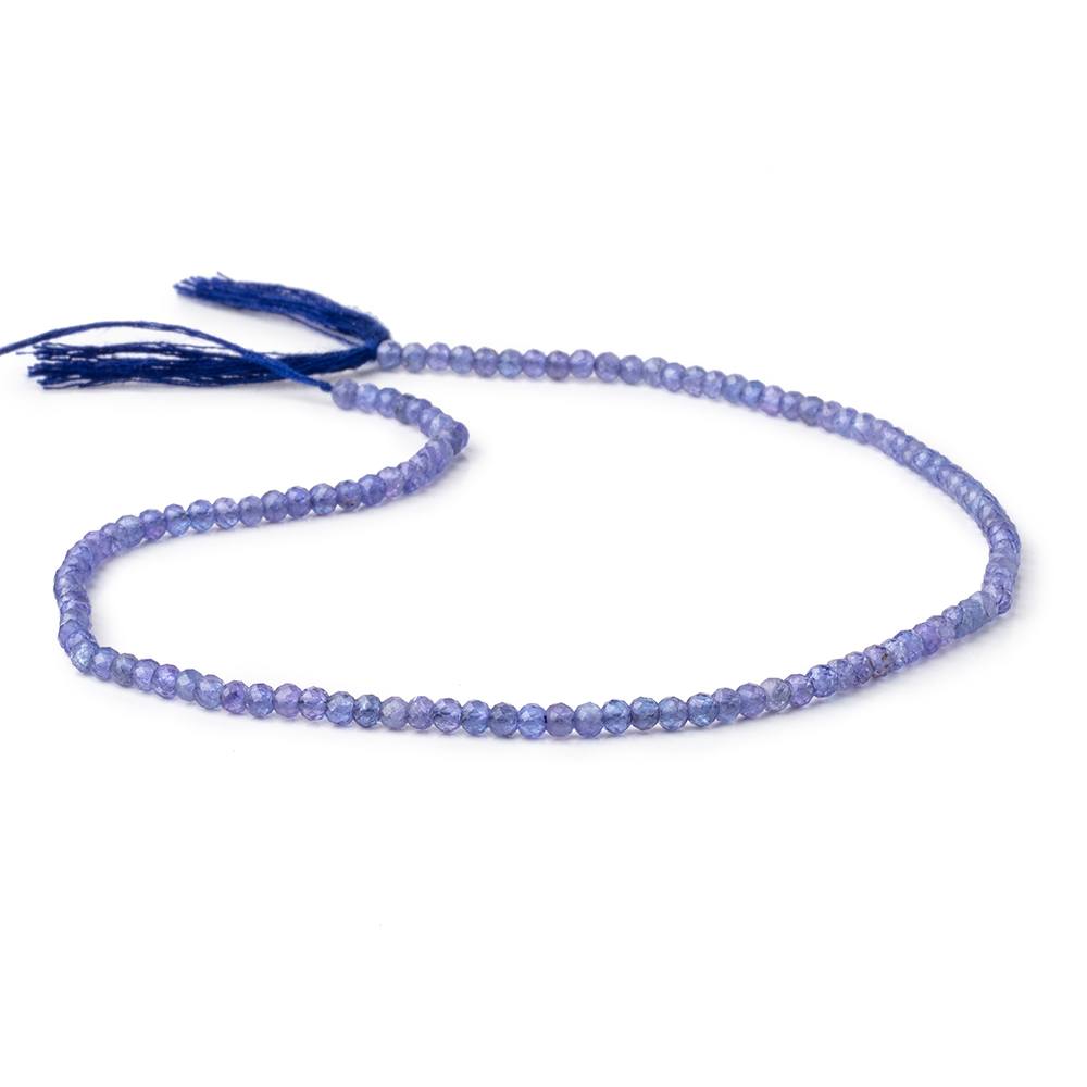 3mm Tanzanite Micro Faceted Rondelle Beads 12.5 inch 120 pieces AA