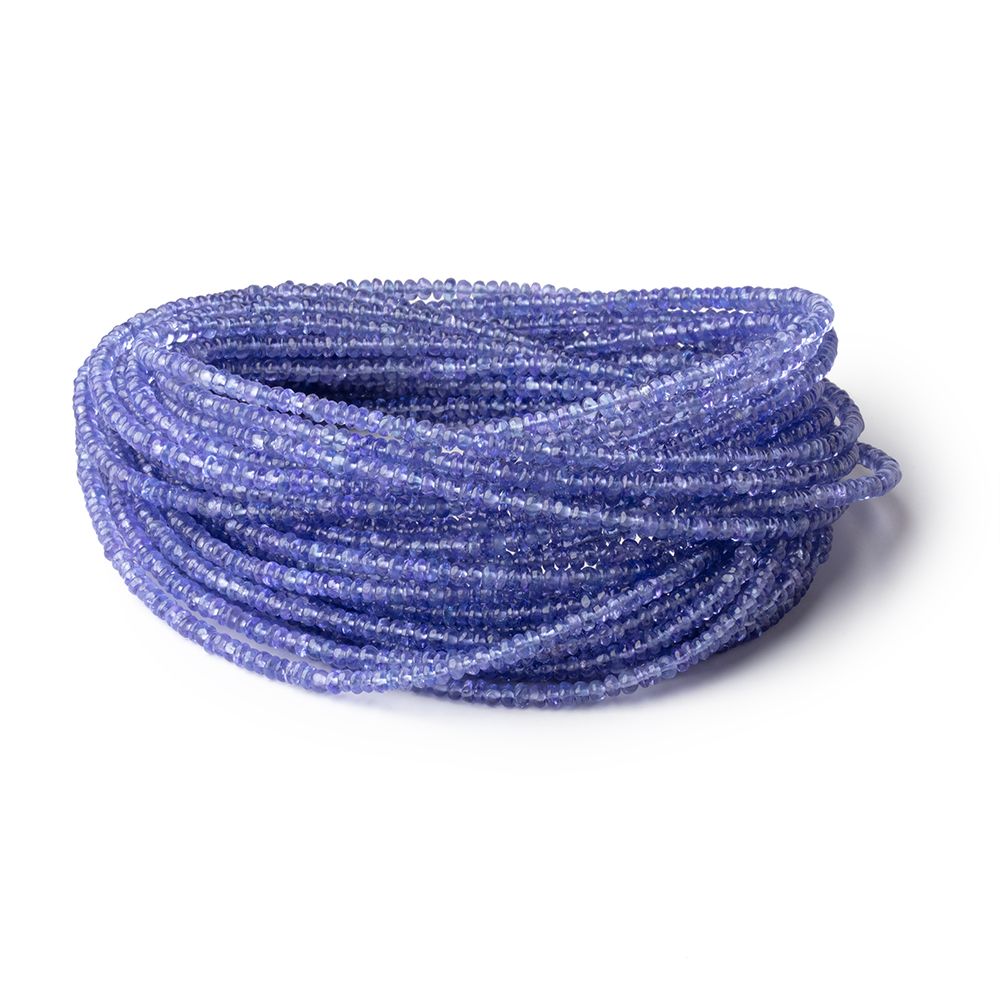 3mm Tanzanite Plain Rondelle Beads 18 inch 280 pieces AAA