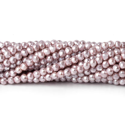 3mm Teal Rose Shell Pearl micro faceted round beads 13 inch 133 pieces