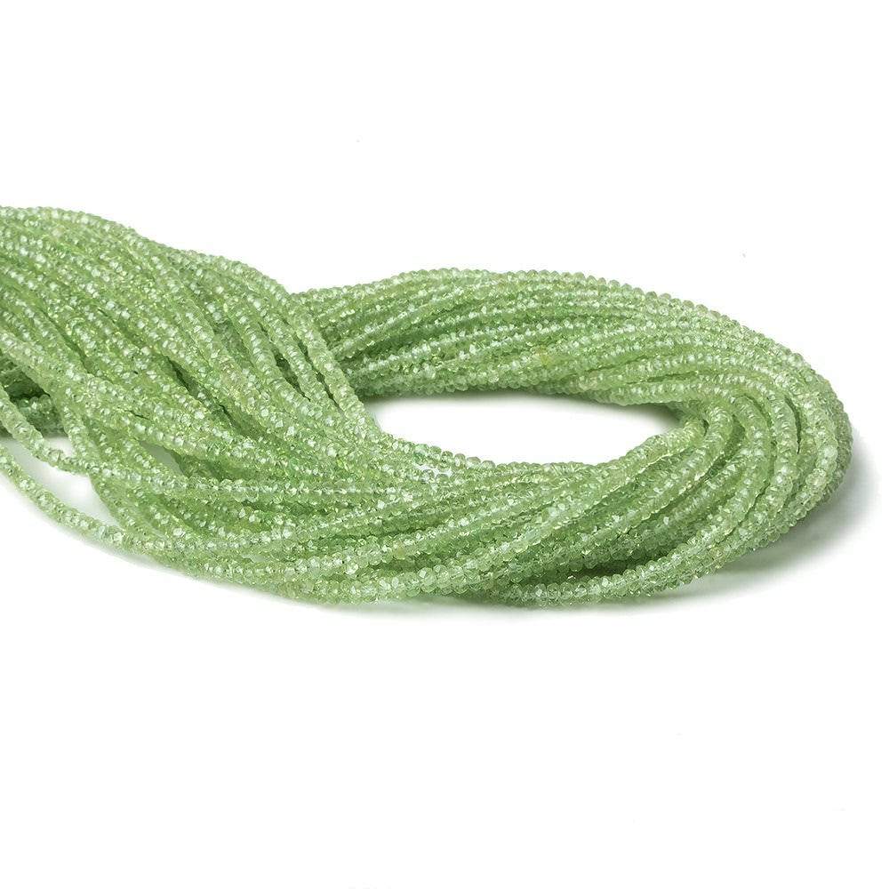 3mm Tsavorite Garnet faceted rondelle beads 13 inch 205 beads