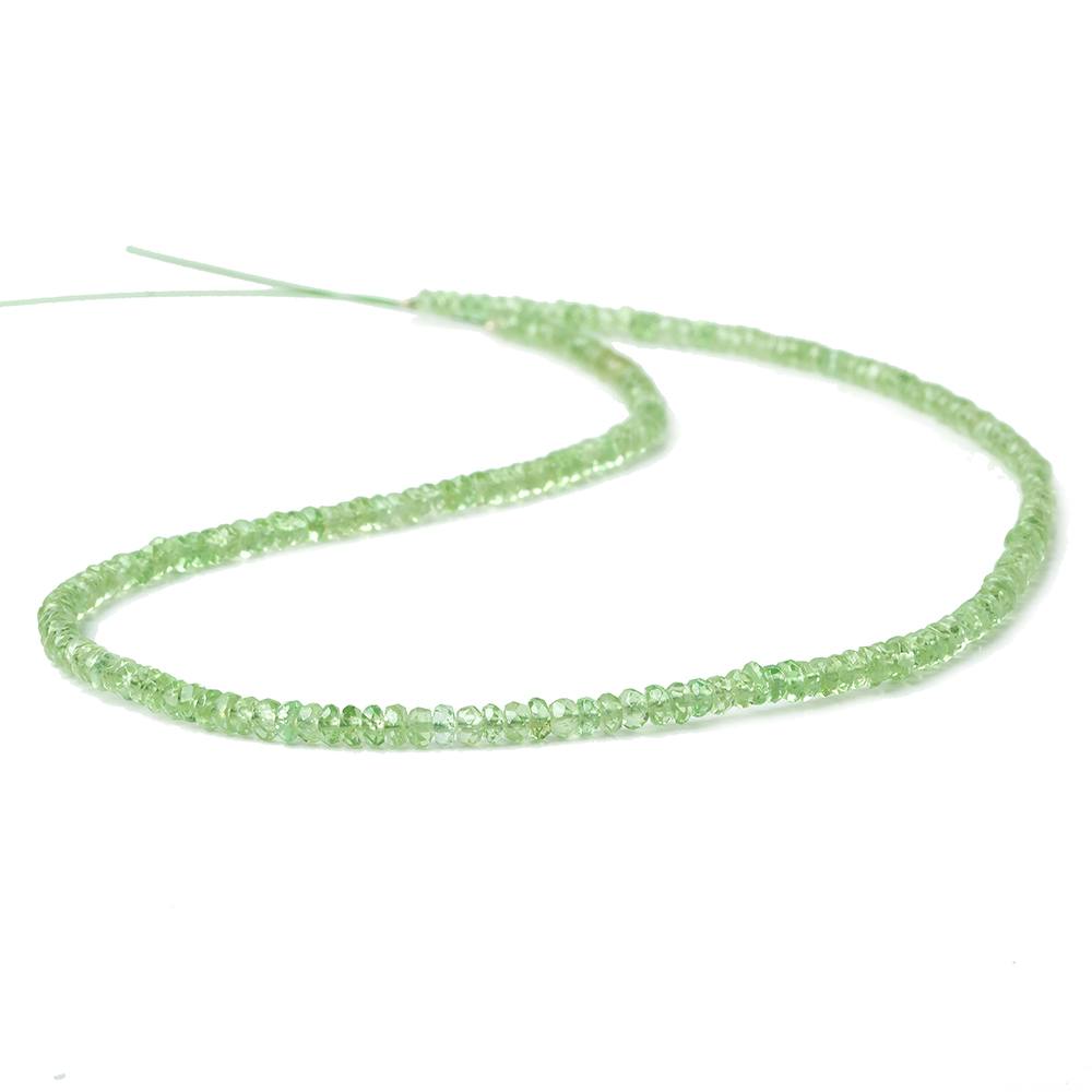 3mm Tsavorite Garnet faceted rondelle beads 13 inch 205 beads