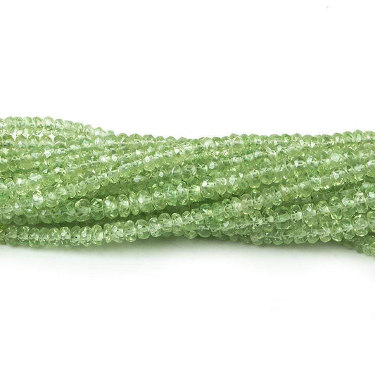 3mm Tsavorite Garnet faceted rondelle beads 13 inch 205 beads