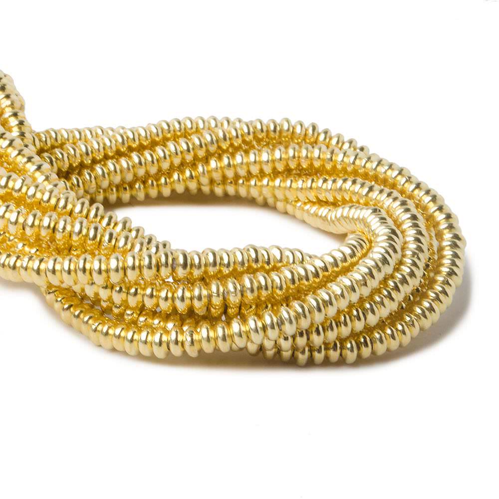 3mm Vermeil Plain Disc 8 inch 132 beads