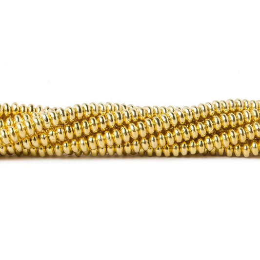3mm Vermeil Plain Disc 8 inch 132 beads