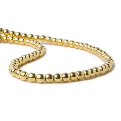 3mm Vermeil Plain Round 8 inch 67 beads