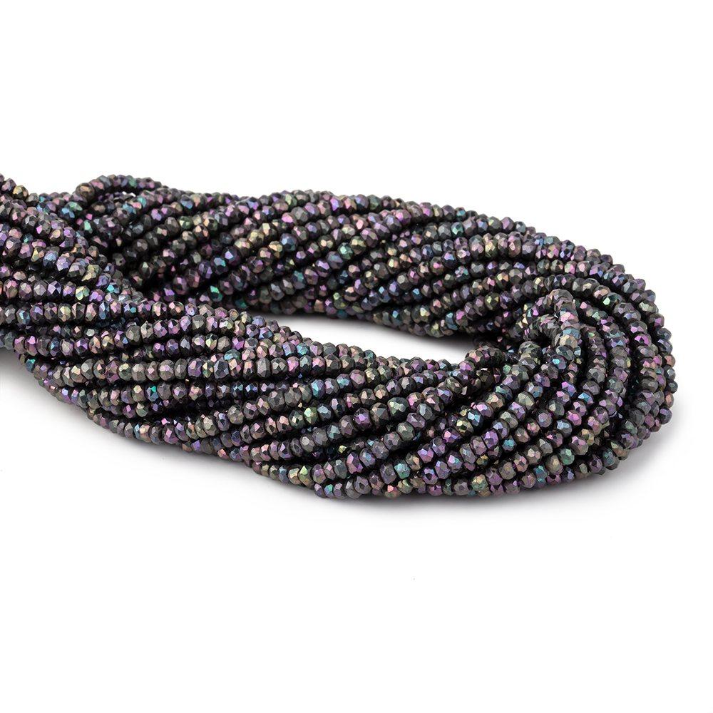 3mm Violet Mystic Spinel Faceted Rondelle Beads 13 inches 150 pieces