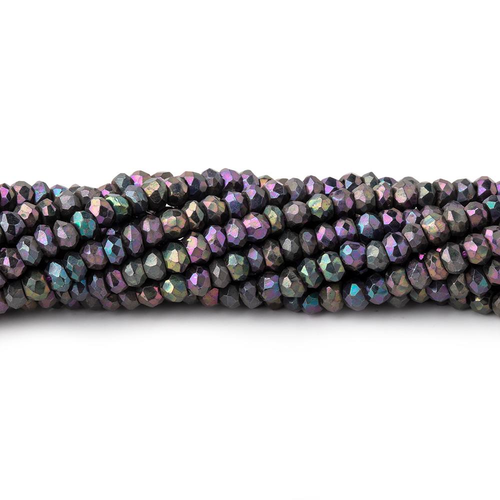 3mm Violet Mystic Spinel Faceted Rondelle Beads 13 inches 150 pieces