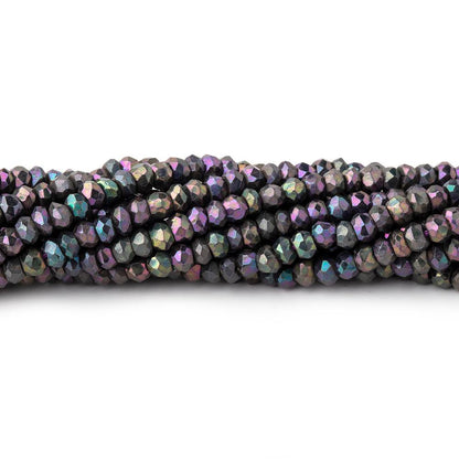 3mm Violet Mystic Spinel Faceted Rondelle Beads 13 inches 150 pieces
