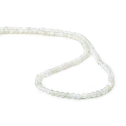 3mm White Moonstone microfaceted round beads 13 inch 100 pieces