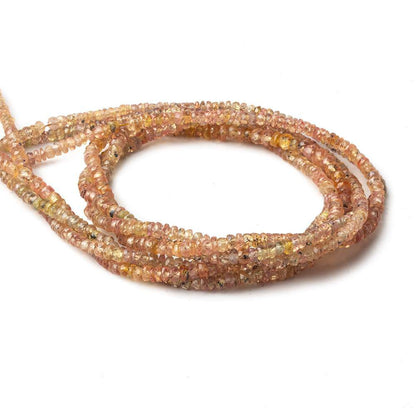 3mm Yellow Orange Sapphire Faceted Rondelle Beads 16 inch 280 pieces