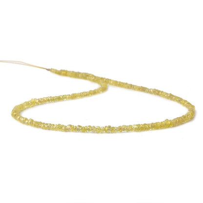 3mm Yellow Sapphire faceted rondelles 16 inch 250 pieces A