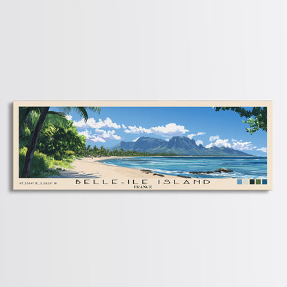 Belle-Ile Island, France Panoramic Print, Vacation Gift, France Wall Art, Vacation Wall Art, Vacatation Memories, Beach Decor, Beach Or Lakehouse Art