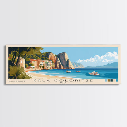 Cala Goloritzé, Italy Panoramic Print, Vacation Gift, Italy Wall Art, Vacation Wall Art, Vacatation Memories, Beach Decor, Beach Or Lakehouse Art