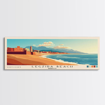 Legzira Beach, Morocco Panoramic Beach Print, Vacation Gift, Morocco Wall Art, Beach Painting, Beach Decor, Beach Painting