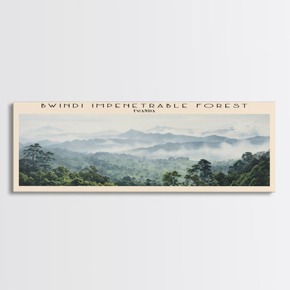 Bwindi Impenetrable Forest Wall Art Travel Poster Print, Gift For Travel Lover, Vacation Gift, COUNTRY Wall Art, Home Decor, Original Art