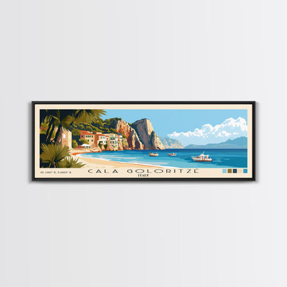 Cala Goloritzé, Italy Panoramic Print, Vacation Gift, Italy Wall Art, Vacation Wall Art, Vacatation Memories, Beach Decor, Beach Or Lakehouse Art