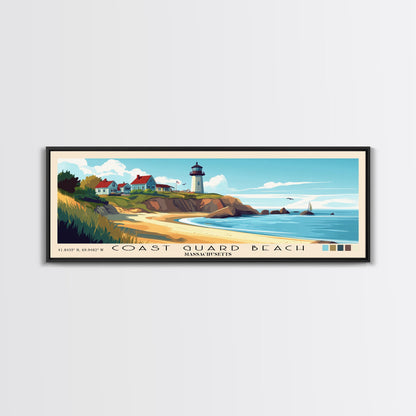 Coast Guard Beach, Massachusetts Panoramic Print, Vacation Gift, Massachusetts Wall Art, Vacation Wall Art, Vacatation Memories, Beach Decor, Beach Or Lakehouse Art