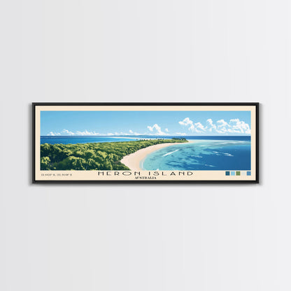 Heron Island, Australia Panoramic Print, Vacation Gift, Australia Wall Art, Beach Painting, Beach Decor, Beach Or Lakehouse Art