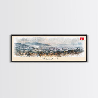 Malatya, Türkei – Kunstdruck, Panorama-Stadtbild, Reisekunst, Wanddekoration, Urlaubsgeschenk, gerahmter Leinwanddruck oder Metallbild