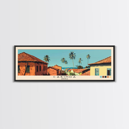 Cabinda, Angola Panoramic Canvas Print, Cabinda, Angola Painting, Angola Art, Cabinda Travel Poster, Travel Art, Vacation Gift