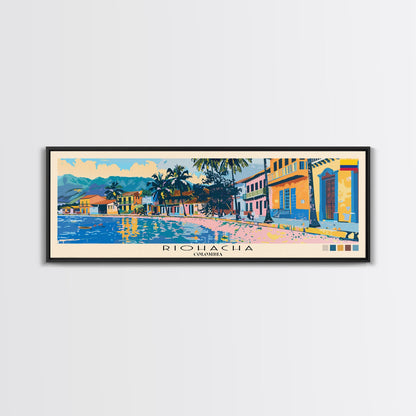 Riohacha, Colombia Panoramic Canvas Print, Riohacha, Colombia Painting, Colombia Art, Riohacha Travel Poster, Travel Art, Guest Room Painting