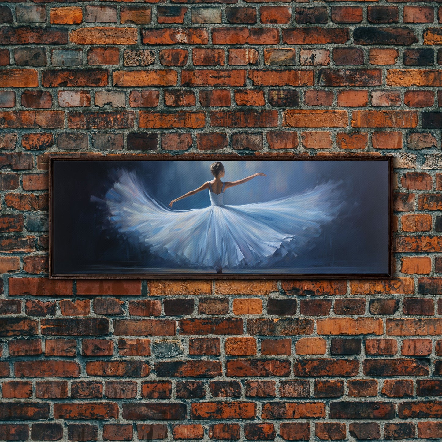 Ballerina Wall Art Watercolor Framed Canvas Print, Ballet Wall Decor, Ballet Prints, Ballerina Tutu and Slippers, Girl Room Nursery Art