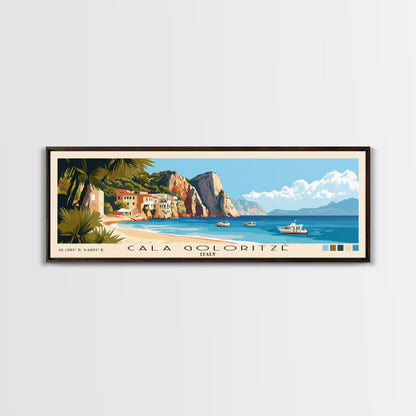 Cala Goloritzé, Italy Panoramic Print, Vacation Gift, Italy Wall Art, Vacation Wall Art, Vacatation Memories, Beach Decor, Beach Or Lakehouse Art