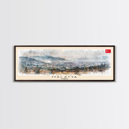 Malatya, Türkei – Kunstdruck, Panorama-Stadtbild, Reisekunst, Wanddekoration, Urlaubsgeschenk, gerahmter Leinwanddruck oder Metallbild
