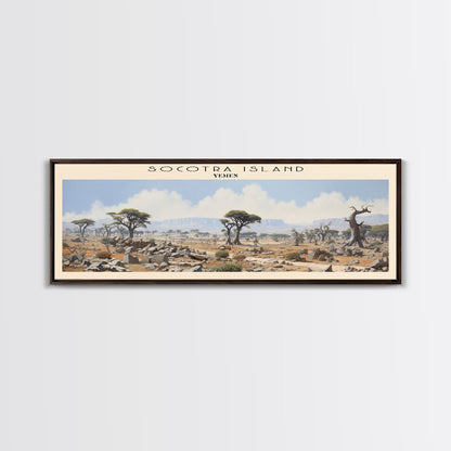 Socotra Island Framed Canvas Print Travel Poster | Wall Art | Home Decor | Gift For Travel Lover | Wall Hanging | Original Art