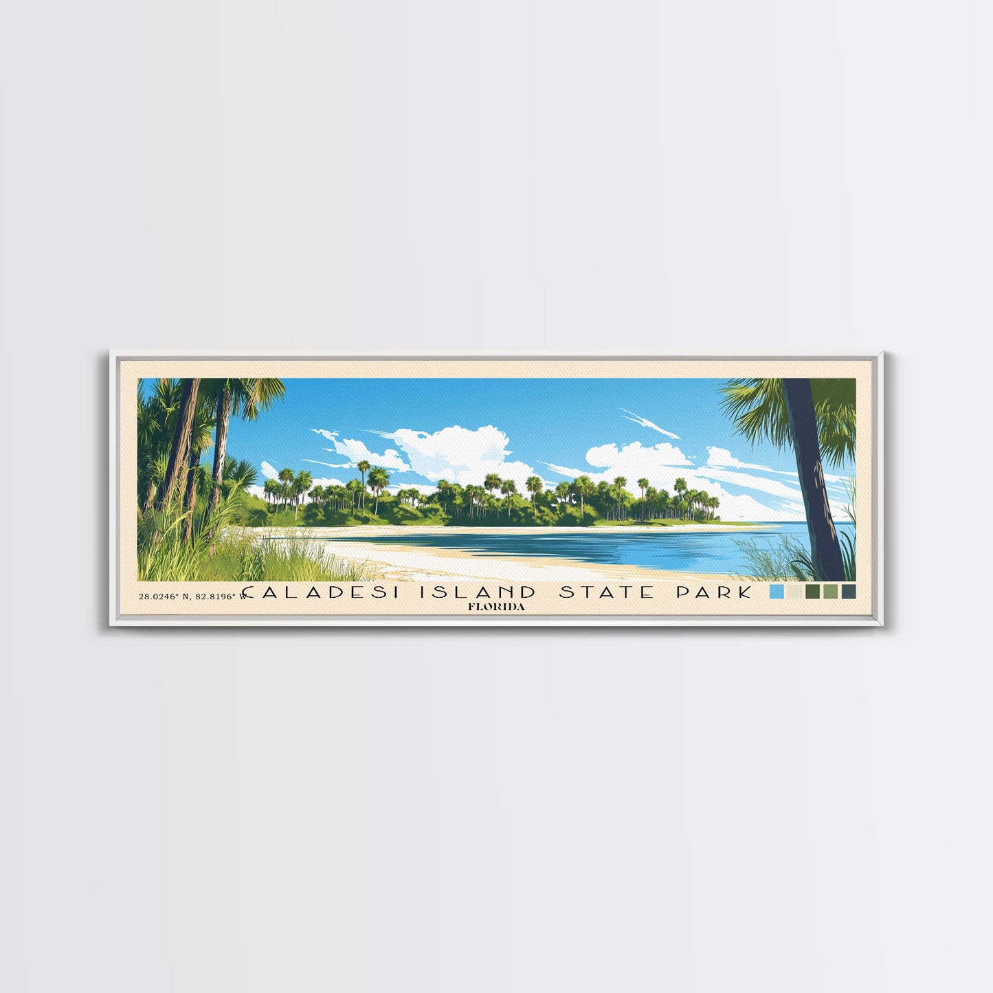 Caladesi Island State Park, Florida Panoramic Print, Vacation Gift, Florida Wall Art, Vacation Wall Art, Vacatation Memories, Beach Decor, Beach Or Lakehouse Art