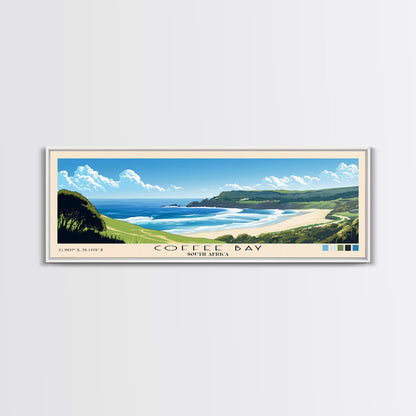 Coffee Bay, South Africa Panoramic Print, Vacation Gift, South Africa Wall Art, Beach Painting, Beach Decor, Beach Or Lakehouse Art