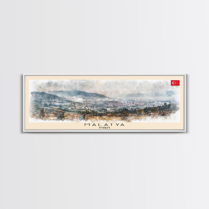 Malatya, Türkei – Kunstdruck, Panorama-Stadtbild, Reisekunst, Wanddekoration, Urlaubsgeschenk, gerahmter Leinwanddruck oder Metallbild