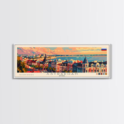 Astrakhan Russia Travel Print Wall Art, Panoramic City Art, Travel Art, Wall Decor, Vacation Gift, Framed Canvas Print Or Metal Art